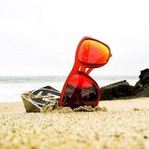 Vonzipper Elmore Red Lunar Glo Beach Sunglasses